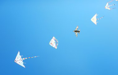 mavi gökyüzünde uçan uçurtma