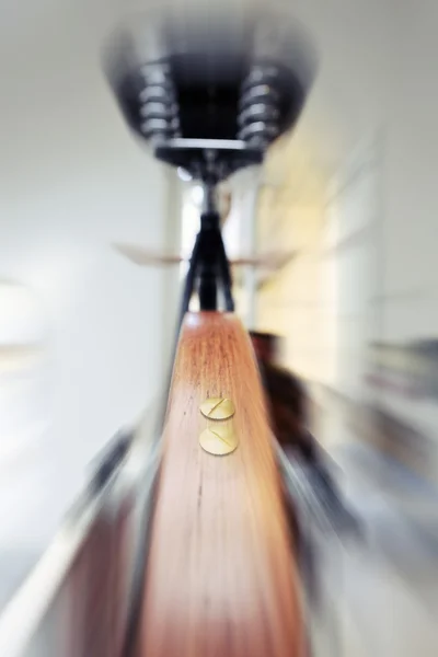 Blurred background of handmade custom luxury bicycle — Stock Photo, Image