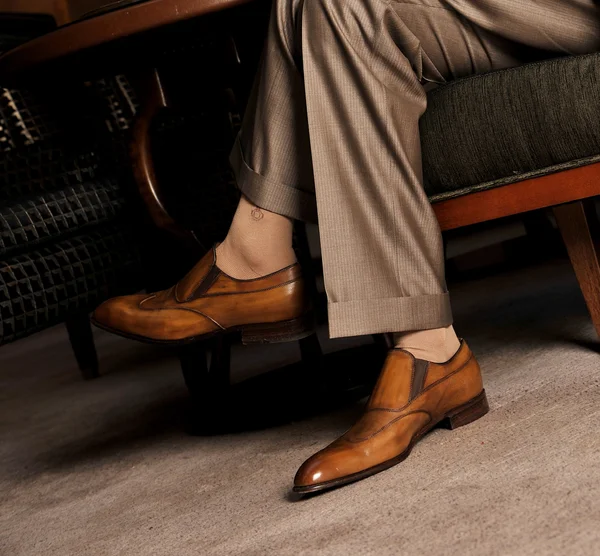 Man luxury hand made shoes — Stock Photo, Image