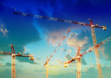 Crane 'le İnşaat Alanı