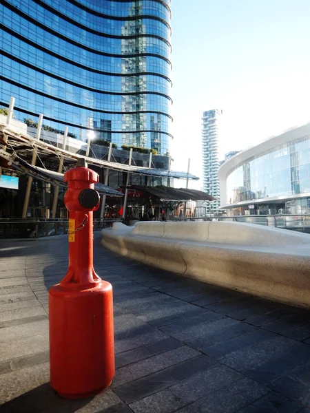 Firehose in new modern district Milan — Stock Photo, Image