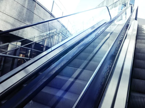 Modern escalator in shopping center — Stock Photo, Image