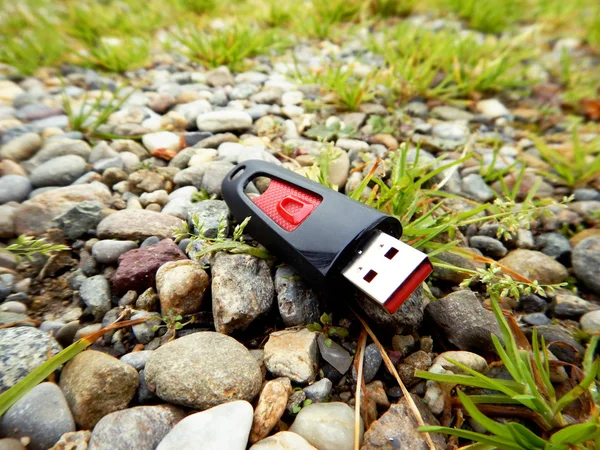 data loss, data breach - concept usb key dropped