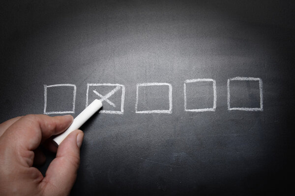 checkbox blackboard and chalk-concept
