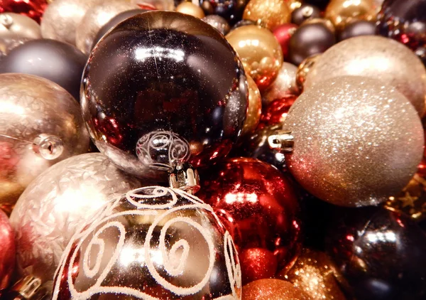 Christams arbre boules fond — Photo