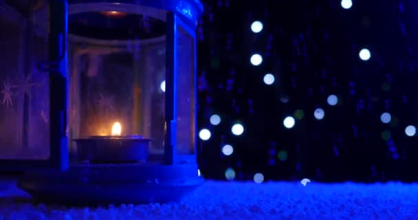 Kerst lantaarn decoratie — Stockvideo