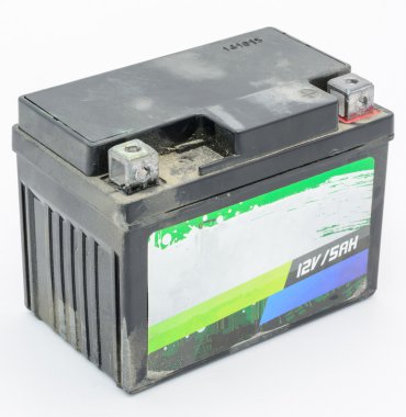 12V Old battery clipart