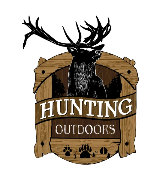 avcılık logosunu görmeniz gerekir. Vektör Amblemler