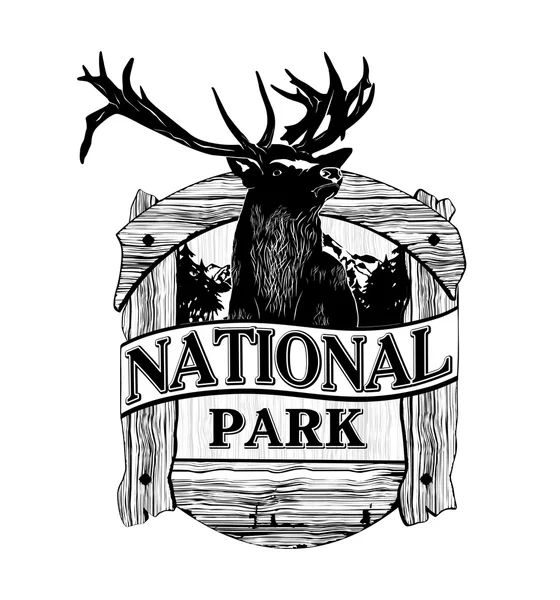 Logotipo do parque nacional — Vetor de Stock