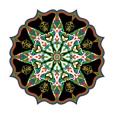 Dekoratif elemanlar. Şark geleneksel süs. Mandala.