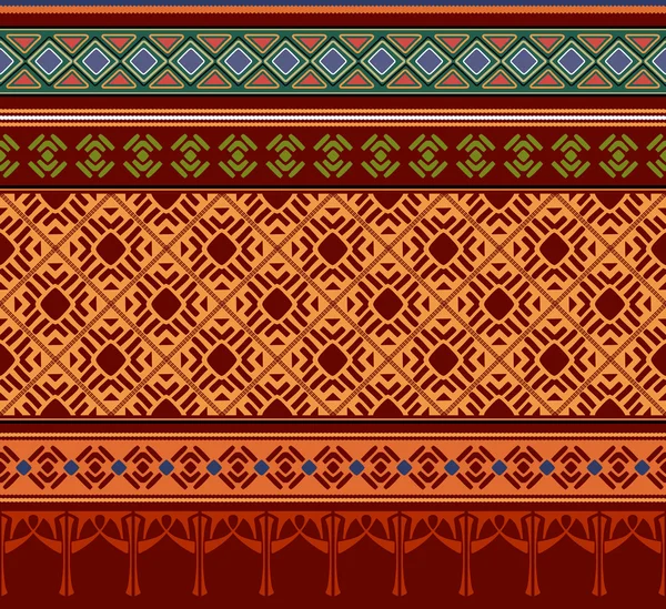Elegante motivo ornamentale senza cuciture. Africa, tema dell'arte etnica indiana . — Vettoriale Stock