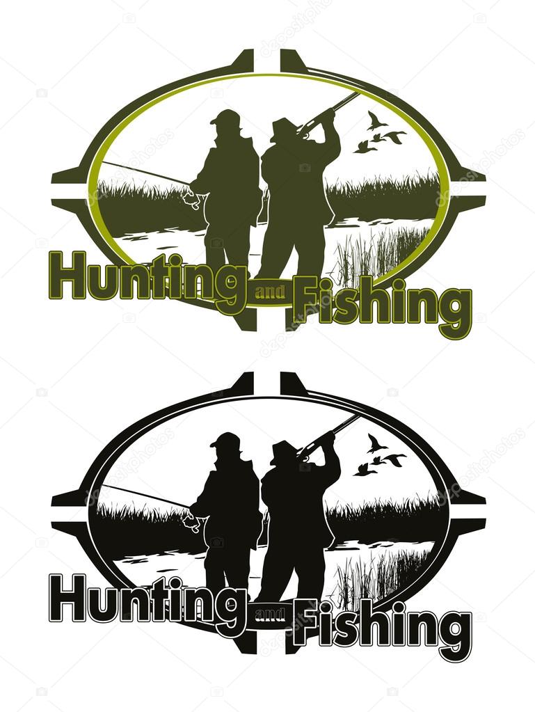 Hunting and fishing logo