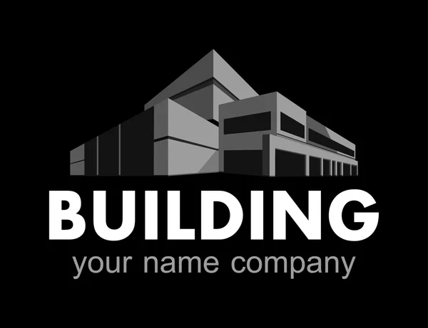 Logo del edificio. empresa constructora . — Vector de stock