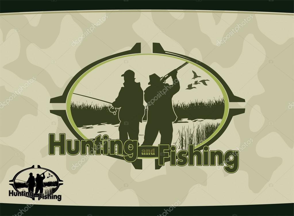Hunting and fishing logo for you design