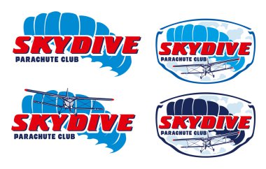 Skydive. Paraşüt kulüp logosu