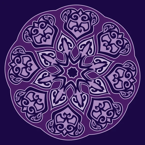 Mandala ornamental. Tema de arte oriental e étnica — Vetor de Stock