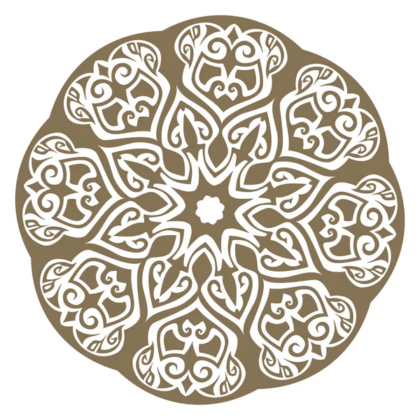 Mandala ornamental. Tema de arte oriental e étnica —  Vetores de Stock