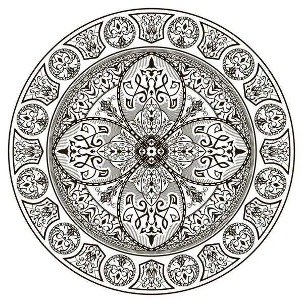 Orienter ornement traditionnel. Mandala . — Image vectorielle