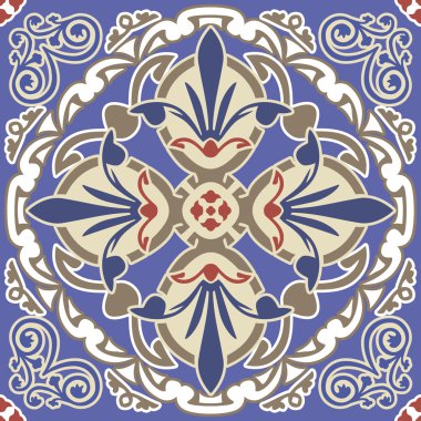 Dikişsiz zarif dekoratif desen. Seramik Fayans. Şark geleneksel süs. Oryantal ve etnik sanat Tema.