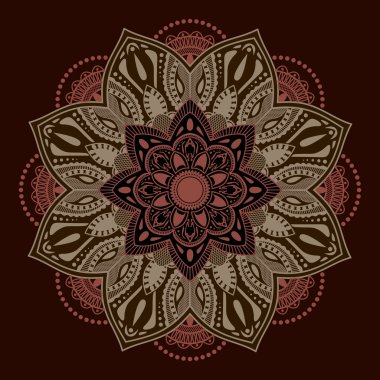 Dekoratif elemanlar. Şark geleneksel süs. Mandala. Oryantal ve etnik sanat Tema.