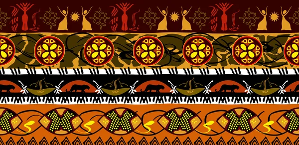 Elegante motivo ornamentale senza cuciture. Africa tema di arte etnica . — Vettoriale Stock