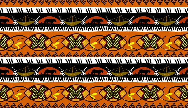 Elegante motivo ornamentale senza cuciture. Africa tema di arte etnica . — Vettoriale Stock