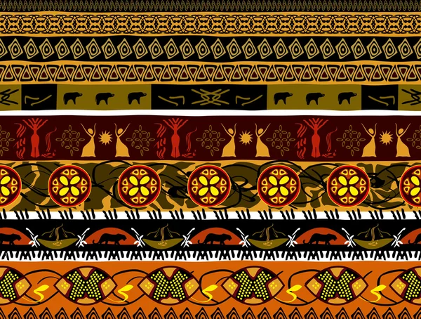 Elegante motivo ornamentale senza cuciture. Africa tema di arte etnica . — Vettoriale Stock