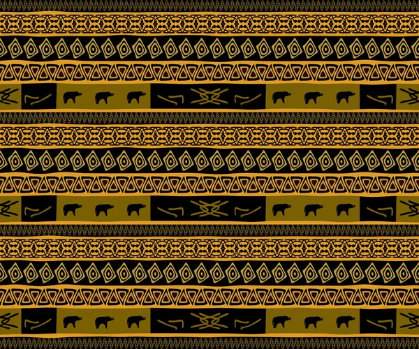 Nahtlos elegante ornamentale Muster. Ethnische Kunst in Afrika. — Stockvektor