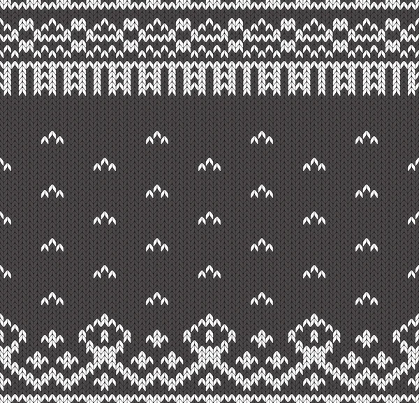 Бесшовный вязаный узор. Норвежские свитера. Текстура текстиля — стоковый вектор