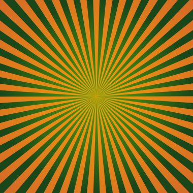 Sunburst, yıldız patlaması arka plan ayarlamak, renkli ışınları, kirişler. Aziz Patrick günü, İrlanda tatil tarzı, turuncu ve yeşil çizgili için tasarım
