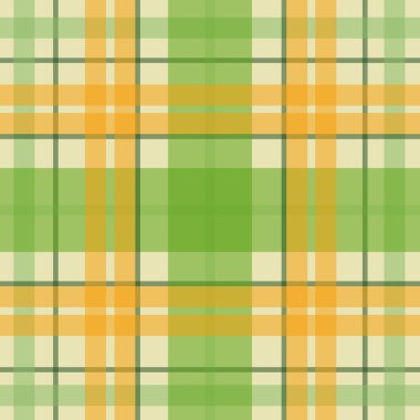 Vector seamless scottish tartan pattern in green, orange, beige. British or irish celtic design for textile, clothes, fabric or for wrapping, backgrounds, wallpaper