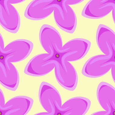 Vector seamless lilac pattern on yellow background