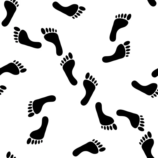 Vector seamless bare footprint pattern. Collection of bare foots. Design for frames, textile, fabric, invitation and greeting cards, booklets and brochures, website — Stockový vektor