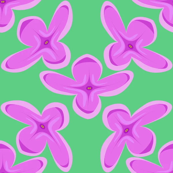 Vector seamless lilac pattern on yellow background — 스톡 벡터