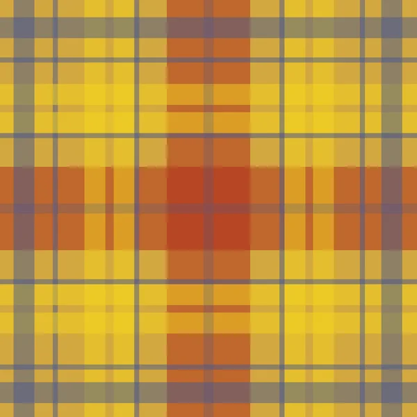 Patrón de tartán escocés sin costura vectorial en amarillo, rojo, púrpura. Diseño británico o irlandés celta escocés de otoño para textiles, telas o para envolver, fondos, papel pintado, sitios web — Archivo Imágenes Vectoriales