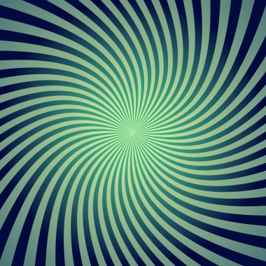 Sunburst, starburst arka plan seti, renkli ışınları, Kirişler, renkli çözgü, büküm, girdap. Sarı, yeşil, mavi, kart için lacivert renklerde retro tasarım, web siteleri, broşürler ve kitapçıklar