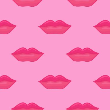 Pembe renkli vektör sorunsuz dudak desen. Seksi, romantik Tasarım Web siteleri, sarma, kapak, kitapçık, broşür, kart, duvar kağıdı, tekstil, kumaş için