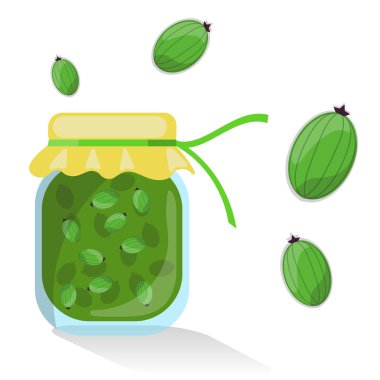 Bektaşi üzümü reçeli bektaşi ile izole vektör