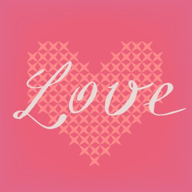 Romantik vektör pembe kart