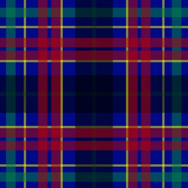 Motif vectoriel écossais tartan sans couture en bleu, rouge, vert, jaune et noir. Design celtique britannique ou irlandais pour textile, vêtements, tissu ou pour l'emballage, milieux, papier peint — Image vectorielle