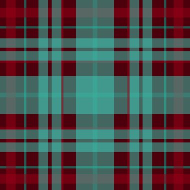 Vector seamless scottish tartan pattern in red, turquoise, black. British or irish celtic design for textile, clothes, fabric or for wrapping, backgrounds, wallpaper