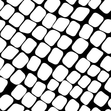 Seamless black and white pattern with paving stone vector