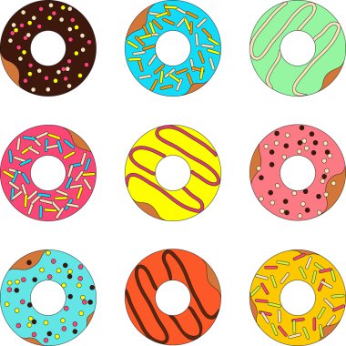 Çörek beyaz arkaplanda izole edilmiş.