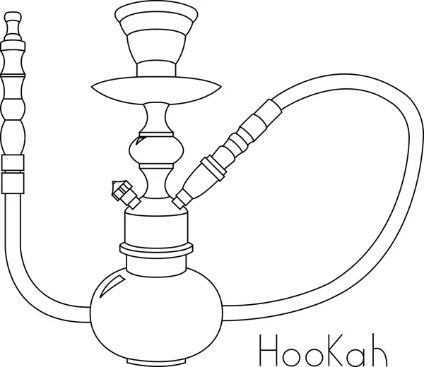 Ilustración vectorial Hookah sobre fondo blanco — Vector de stock