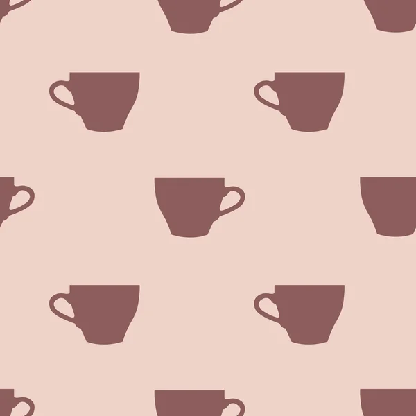 Varrat nélküli mintát a tea cups egy rózsaszín háttér — Stock Vector
