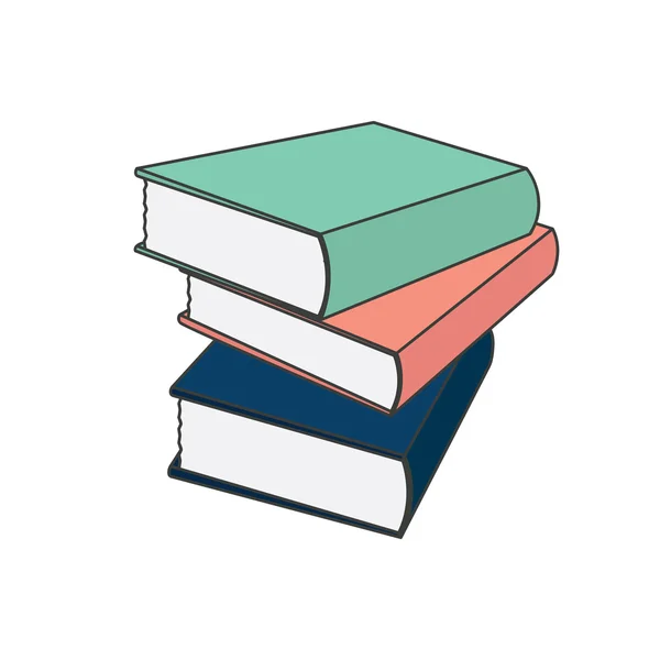 Vektör çizim kitapları düz tasarım stili ayarla