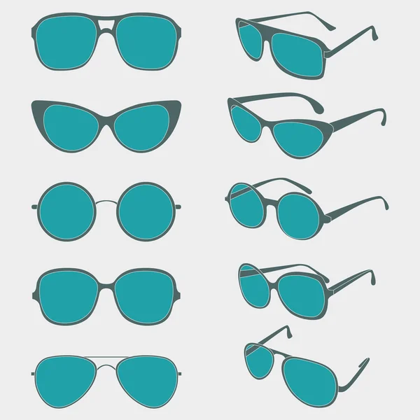Vector color illustration of sunglasses frames — Stock Vector