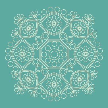 Dairesel vektör süsleme. Yuvarlak model mandala.
