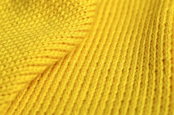 Piece 针织工作-黄色纱针-宏 — 图库照片