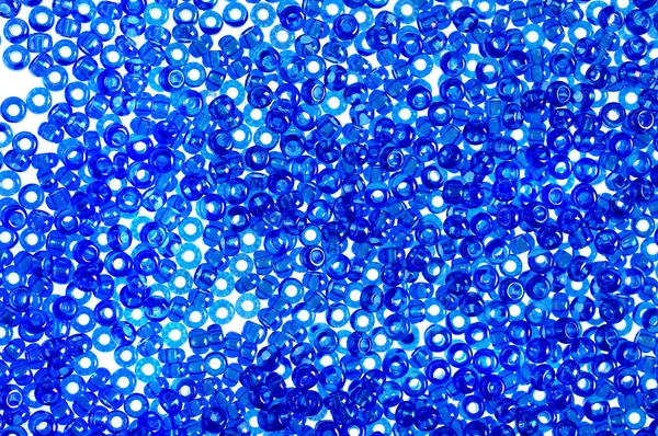 Niebieskie szklane koraliki tło — Zdjęcie stockowe